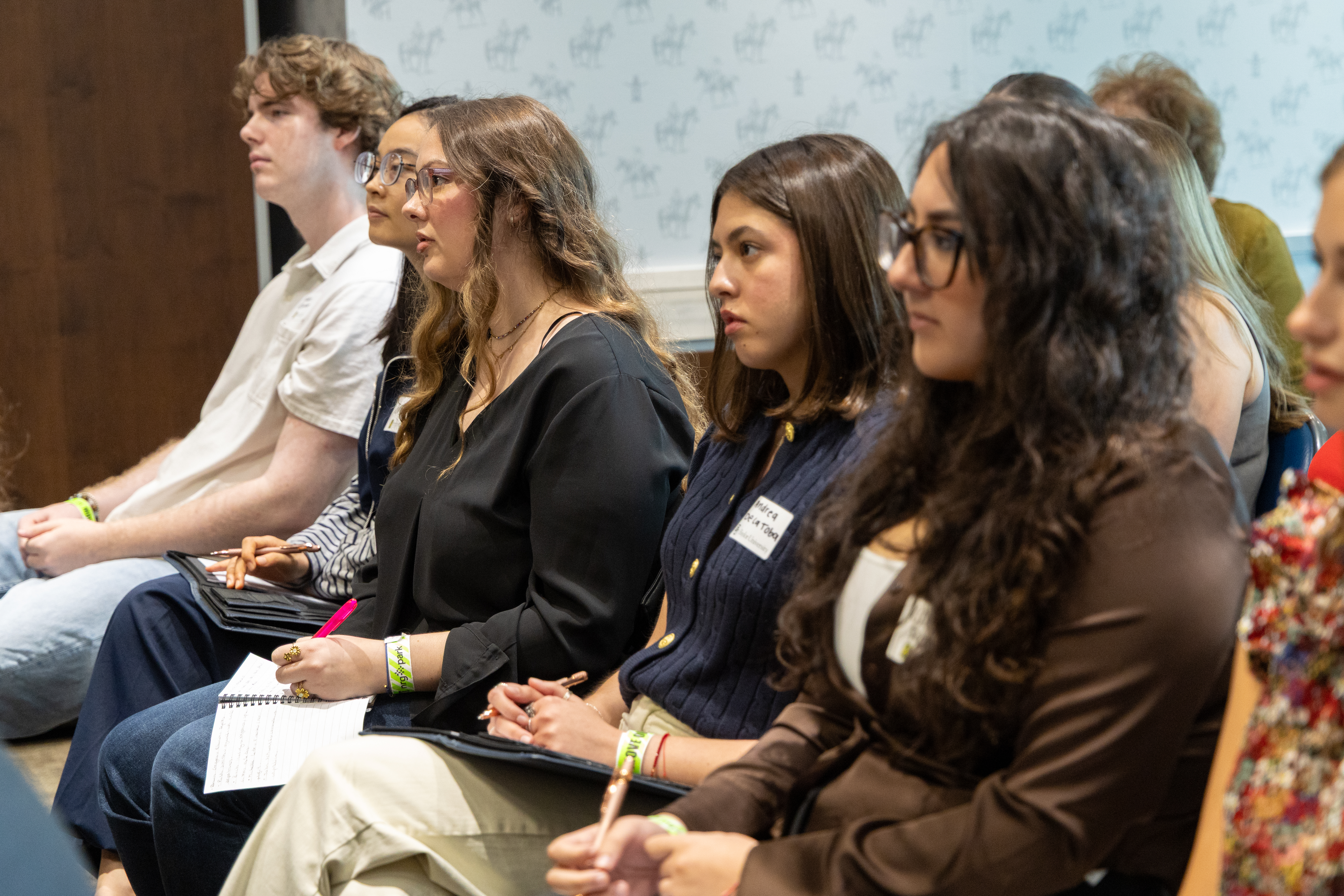 Students listening to featured speakers.