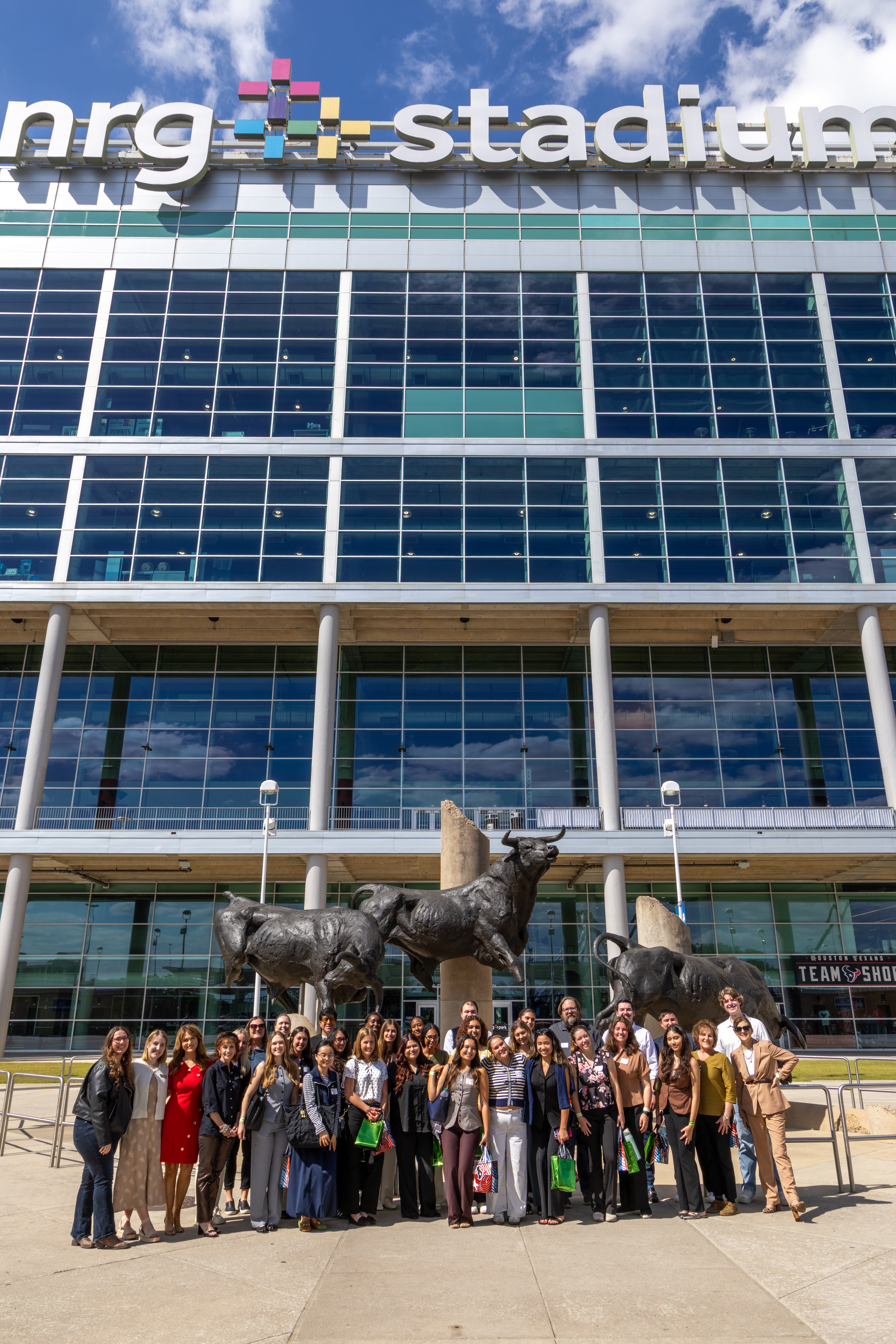 Group photo outside of NRG Stadium. 